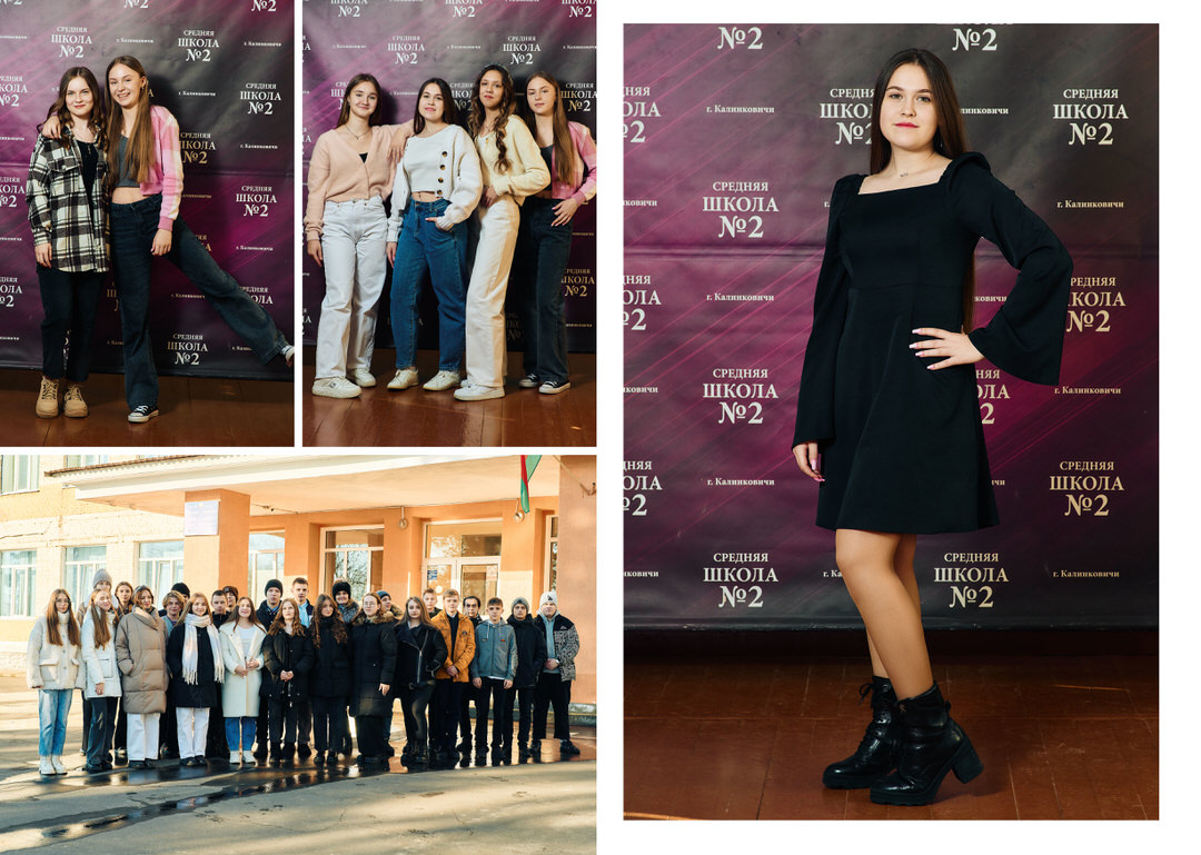 Фотосессия на выпускной альбом на улице возле школы Калинковичи Мозырь фото 5