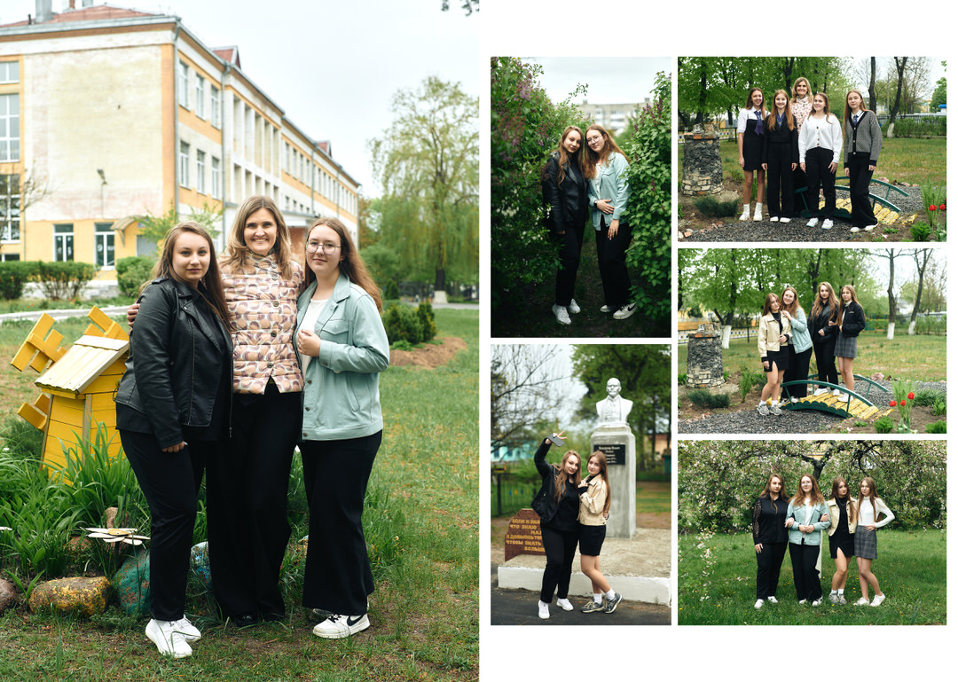 Фотосессия на выпускной альбом на улице возле школы Калинковичи Мозырь фото 49